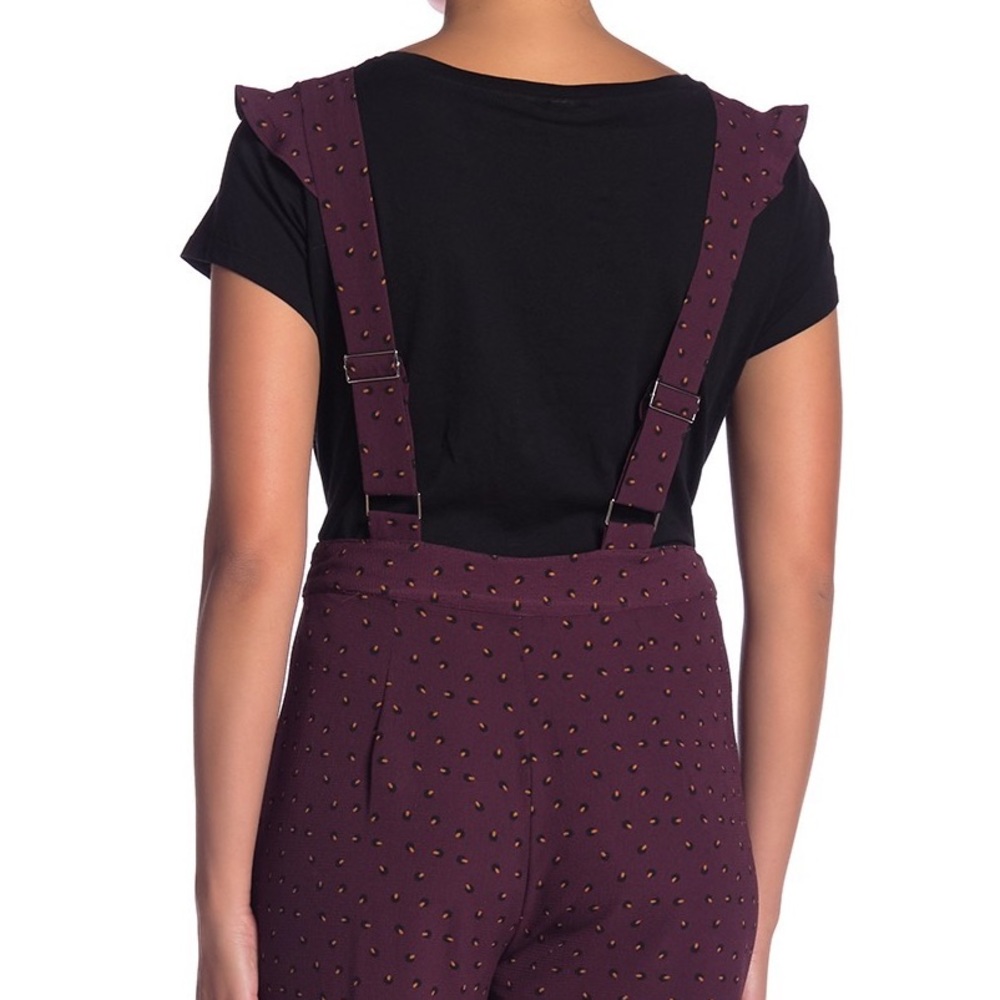 NWT Nordstrom Ruffle Cropped Polka Dot Jumpsuit/Overalls - Picture 2 of 3